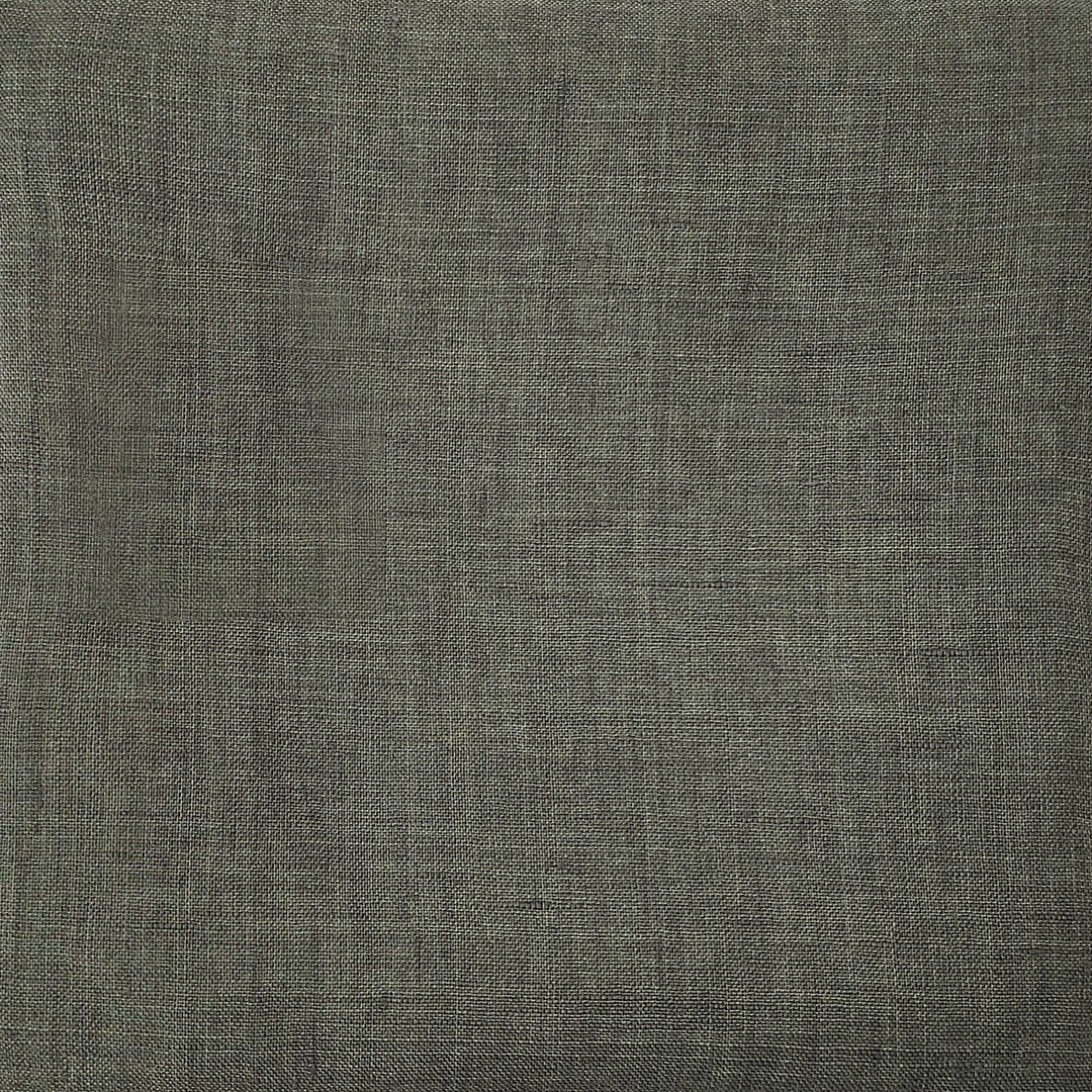 100% Linen Vintage Dyed Delave Fabric – Fine 21s Yarn, Pre-Washed, Light Weight Khaki(dark) 7119