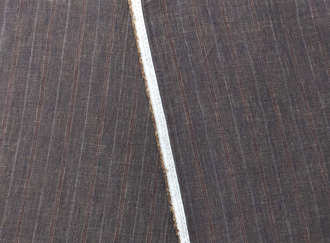 100% Linen Fabric Delave Stripe Lightweight 7500 7501 7751 7723 7724 - The Linen Lab - Grey