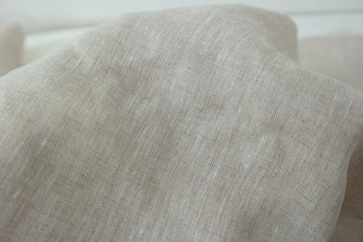 100% Linen Fabric Medium Weight Soft Touch 14S - The Linen Lab - Light natural
