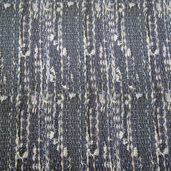 100% Linen Fabric Navy Tweed Print Light Weight 6679 - The Linen Lab - NAVY 6679