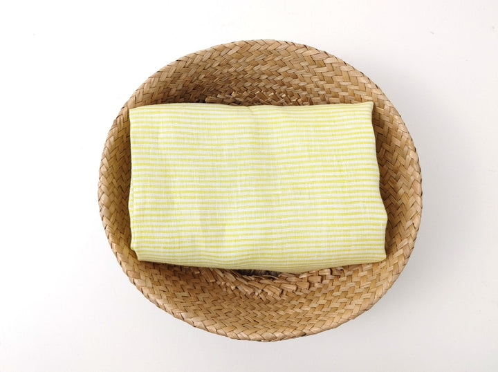 100% Linen Fabric Thin Stripe Collections Light Weight 4768 6939 6280 6279 4770 - The Linen Lab - Yellow