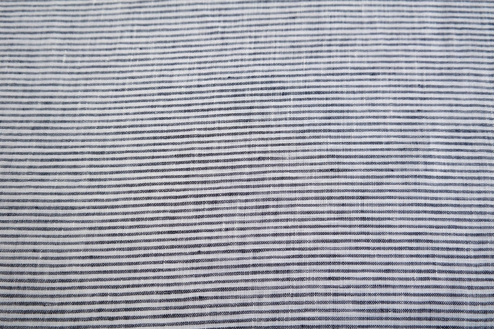 100% Linen Fabric Thin Stripe Collections Light Weight 4768 6939 6280 6279 - The Linen Lab - D/navy 6280
