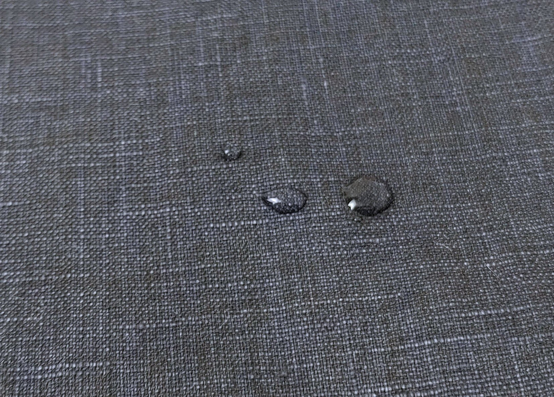 100% Linen Fabric with Pigment Coating 3586 3587 - The Linen Lab - Navy
