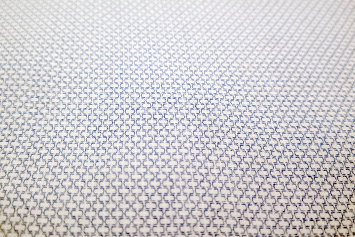 100% Linen Fabric with Small Circle Print 4809 - The Linen Lab - BLUE 4809