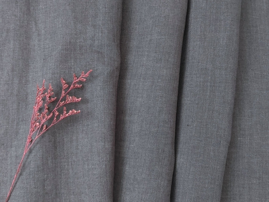 100% Linen Herringbone Twill HBT Fabric medium weight chambray 7313 7314 7727 7529 - The Linen Lab - Gray
