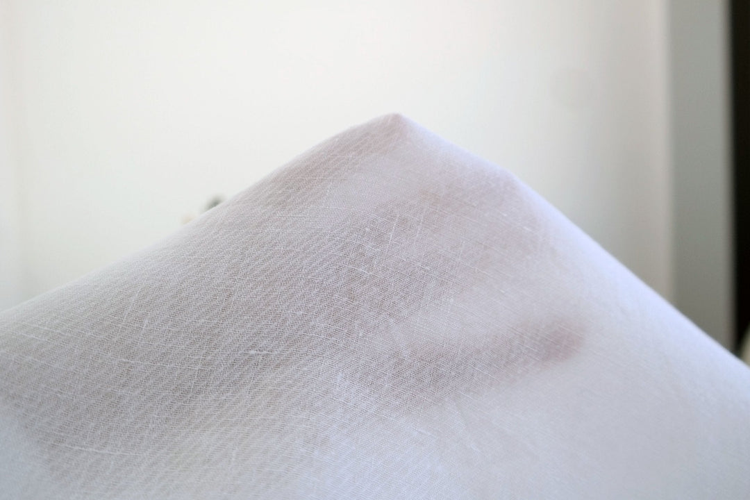 100% Linen White Twill Fabric 4879 - The Linen Lab - White 4879