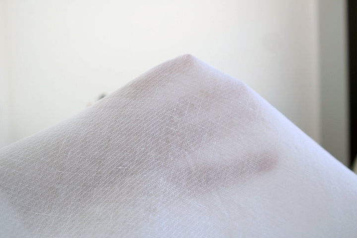 100% Linen White Twill Fabric 4879 - The Linen Lab - White 4879
