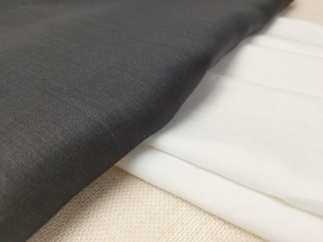 100% Ramie Fabric 100nm Super Light Weight 3047 6997 - The Linen Lab - White