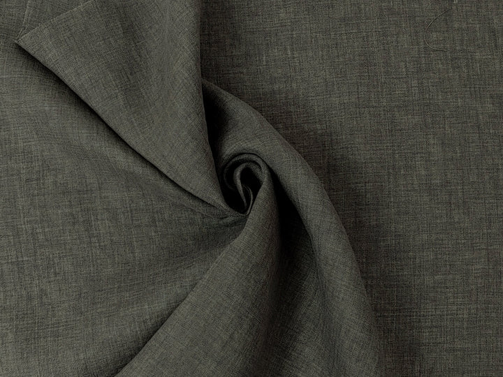100% Linen Vintage Dyed Delave Fabric – Fine 21s Yarn, Pre-Washed, Light Weight Khaki(dark) 7119