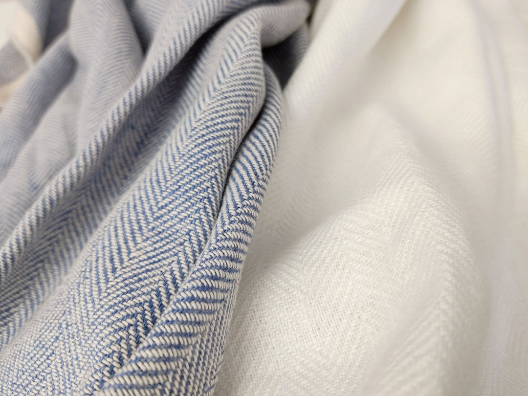 Linen Cotton Herringbone Twill Fabric Heavy Weight 7548 7549