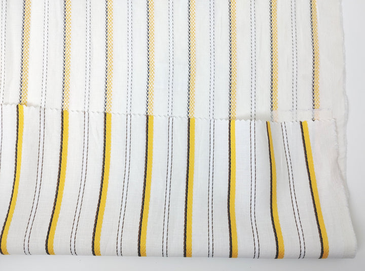 Linen Cotton Dobby Stripe Fabric Medium Weight 2804 2805