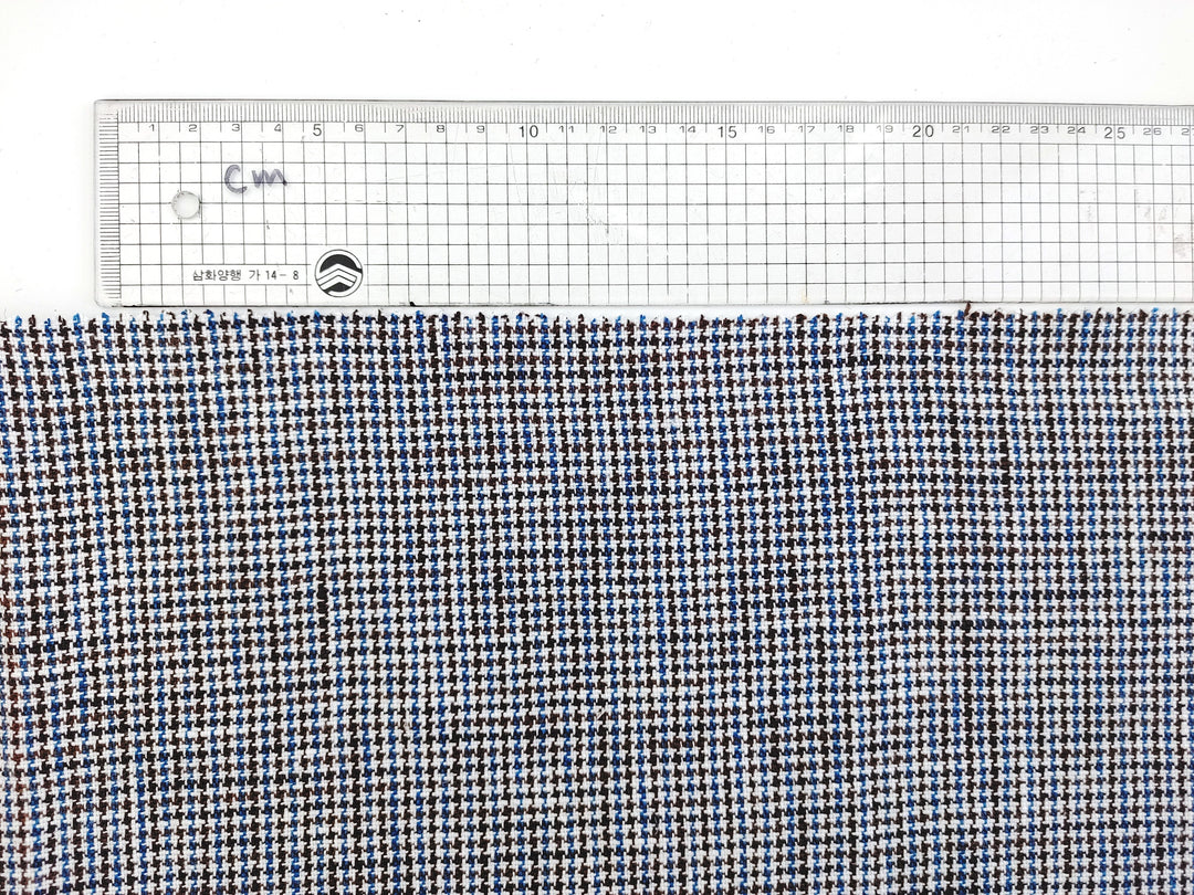 100% Linen Houndstooth StarCheck Fabric: Heavyweight Elegance 6751 6752 6509