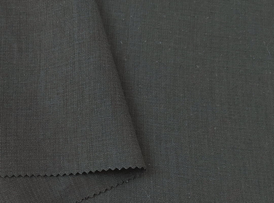 Black Double Face Fabric - 95% Linen 5% Cotton, Medium to Heavy Weight 898