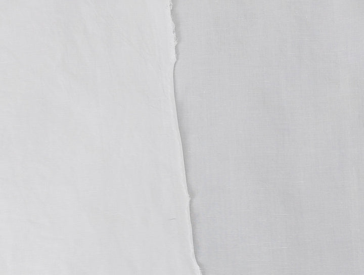 White Linen Tencel Cotton Blend Fabric - Soft Touch, Light-Medium Weight 7002