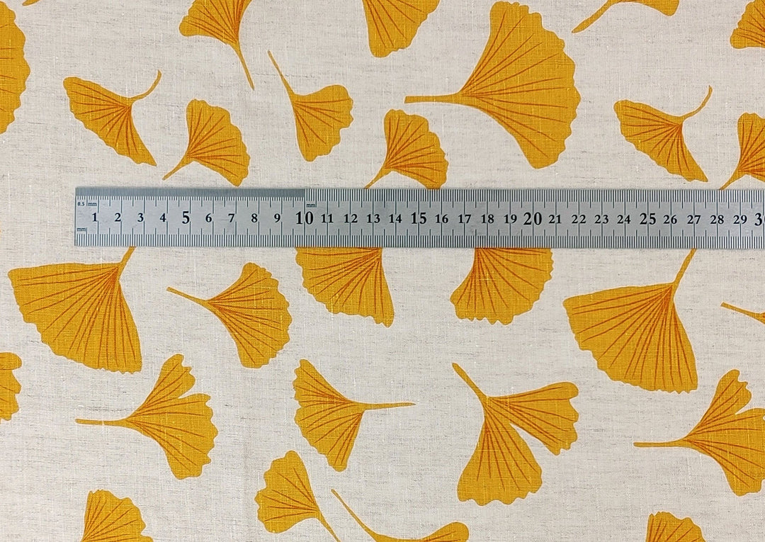 Morning Calm Ginkgo: 100% Linen Fabric 7912 8194 8195