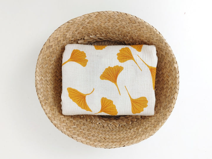 Morning Calm Ginkgo: Linen Rayon Blend with Wrinkle Texture 7910 8192