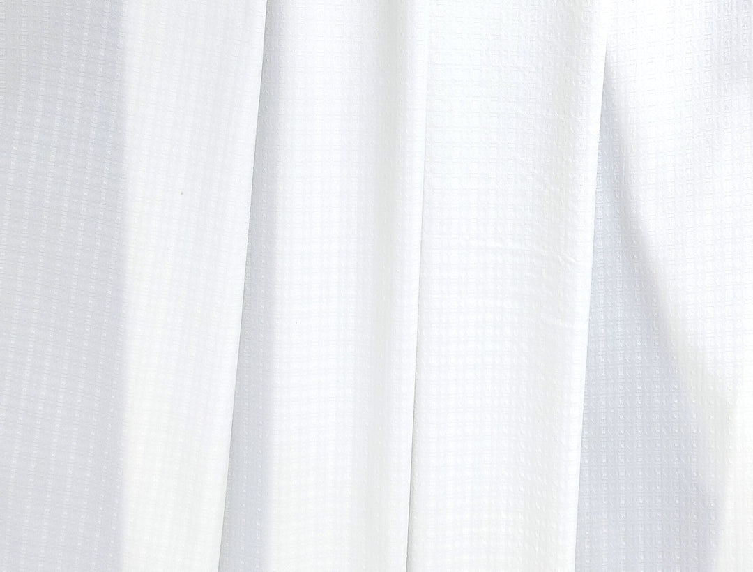 White Polyester Nylon PU Jacquard Fabric - Highly Stretchable 3927