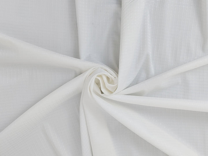 White Polyester Nylon PU Jacquard Fabric - Highly Stretchable 3927