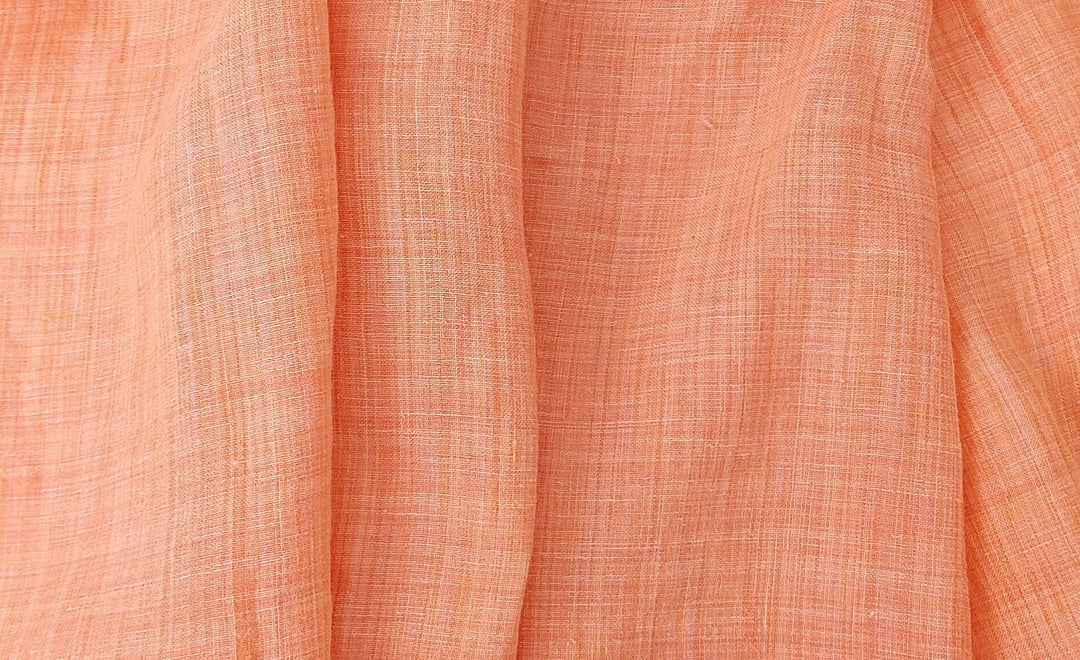 Vibrant Orange 100% Linen Fabric – Space-Dyed, Lightweight Perfection 4758