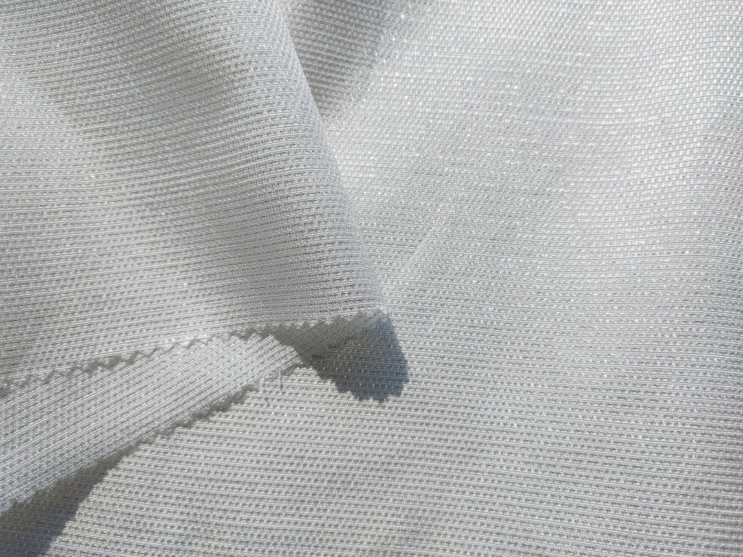 Elegant Linen Rayon Silver Lurex Fabric 2552