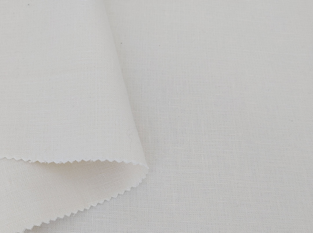 Heavyweight Double Face Linen Fabric - White, Soft Handfeel 4240