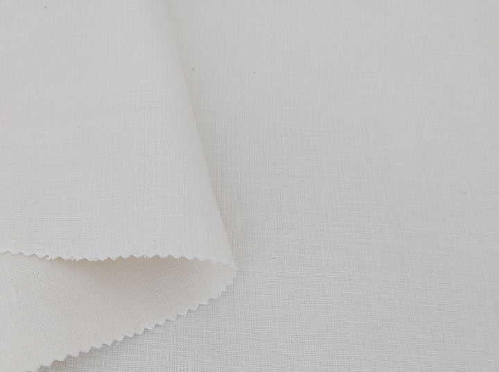 Heavyweight Double Face Linen Fabric - White, Soft Handfeel 4240