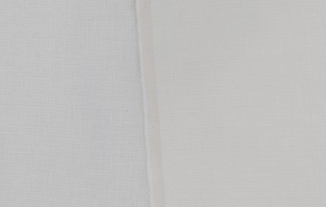 Heavyweight Double Face Linen Fabric - White, Soft Handfeel 4240