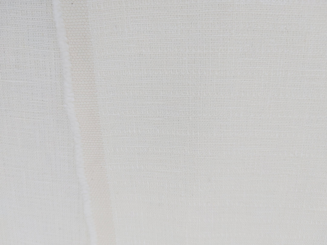 Heavyweight Double Face Linen Fabric - White, Soft Handfeel 4240