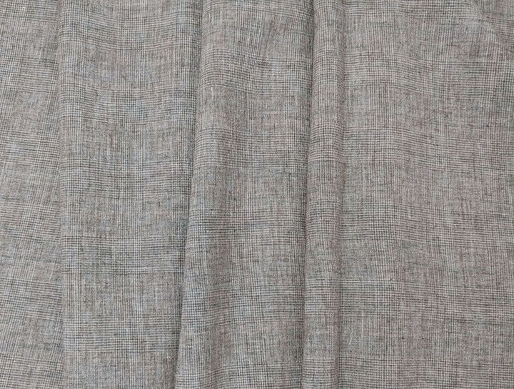 Linen-Polyester Blend Melange Glen Plaid Fabric 7673 7674