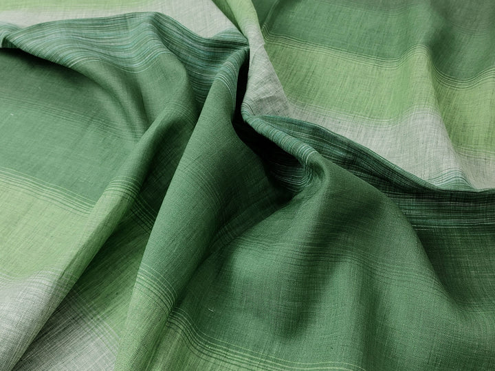 Sunrise Glow: 100% Linen Fabric with Spaced-Dyed Yarn and Horizontal Gradient Stripes 1723 1799 1800