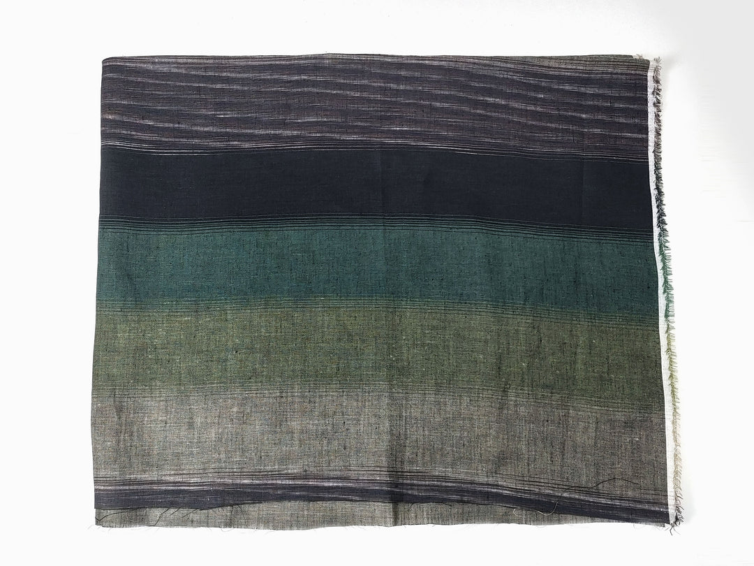 Sunrise Glow: 100% Linen Fabric with Spaced-Dyed Yarn and Horizontal Gradient Stripes 1723 1799 1800