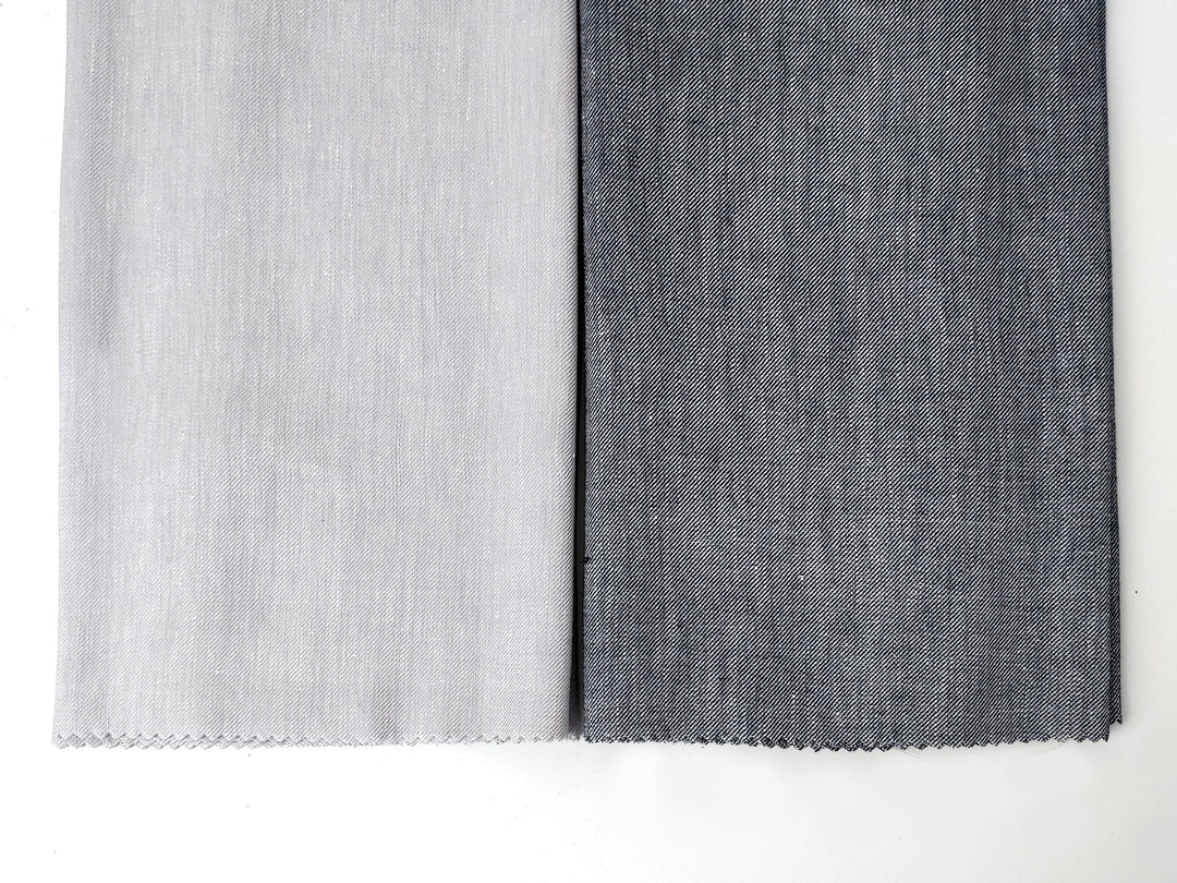 Denim-Style Linen Rayon Stretch Fabric with Twill Weave 7971 7972