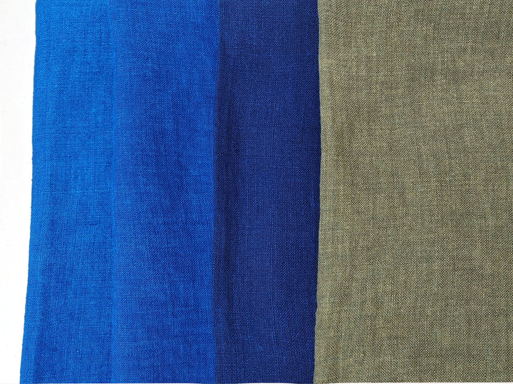 Delave Vintage Dyed 100% Linen Fabric – Medium to Heavyweight, Soft Finish Khaki 7346