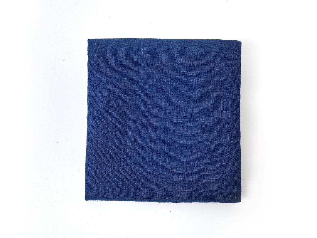 Delave Vintage Dyed 100% Linen Fabric – Medium to Heavyweight, Soft Finish Navy 7669
