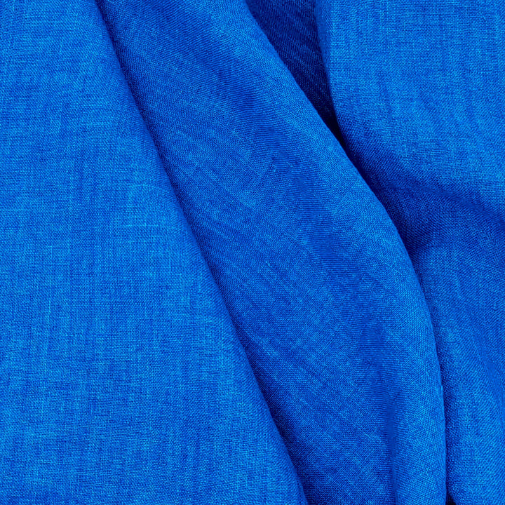 Delave Vintage Dyed 100% Linen Fabric – Medium to Heavyweight, Soft Finish Blue(light) 7782