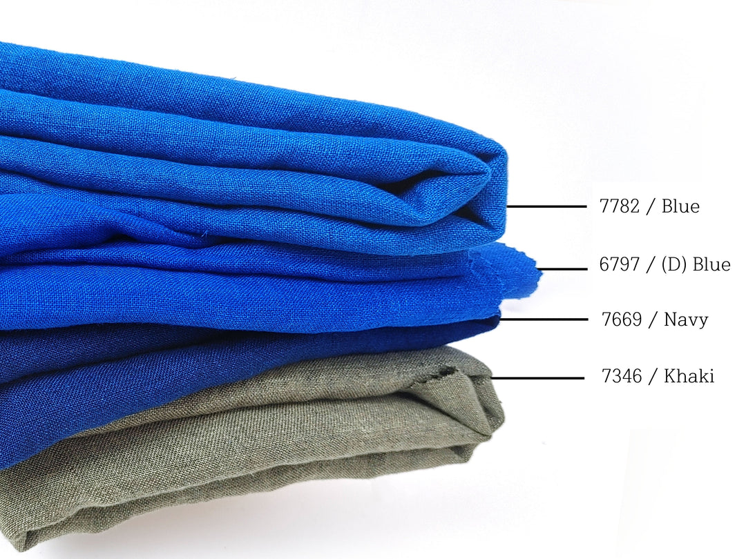 Delave Vintage Dyed 100% Linen Fabric – Medium to Heavyweight, Soft Finish Blue(dark) 6797
