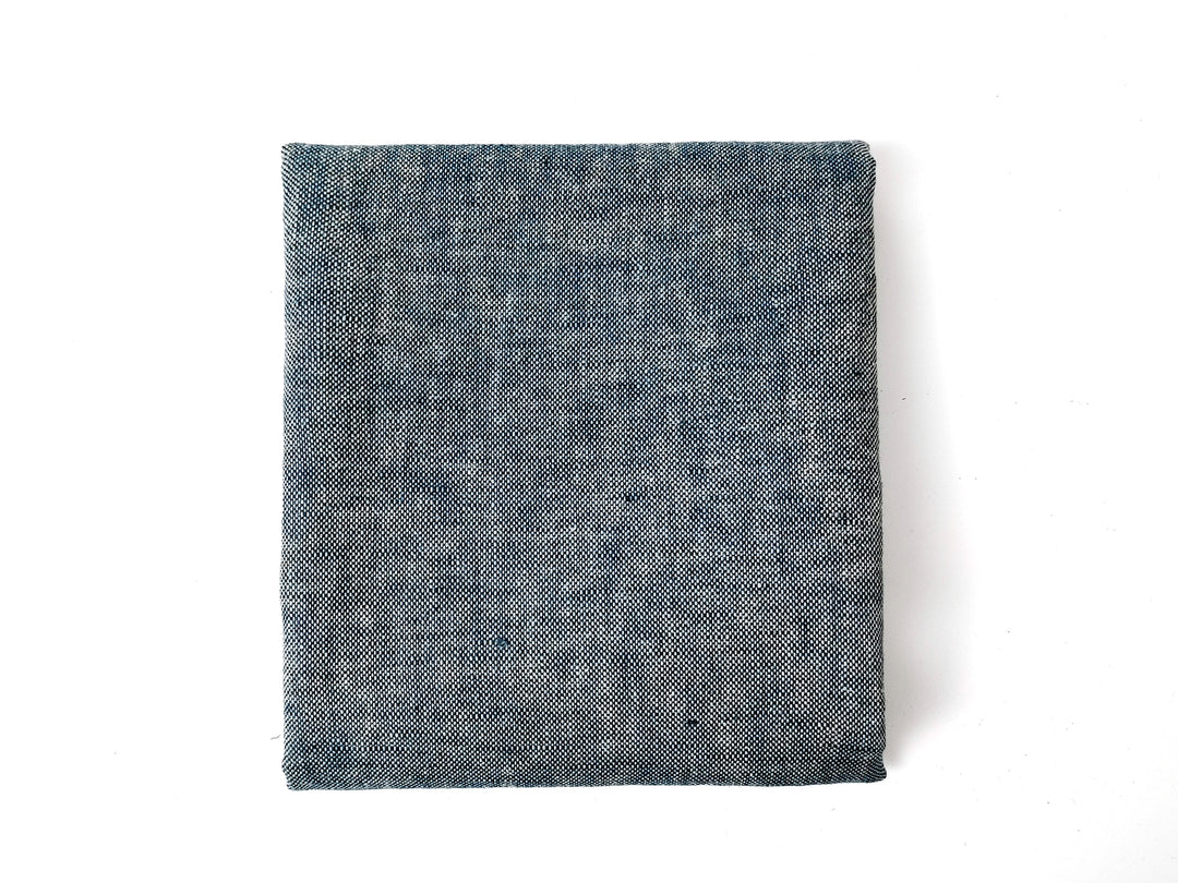 Linen-Cotton Blend Chambray Fabric – Mat Weave with Contrast Weft 8056 8057 8058 8059