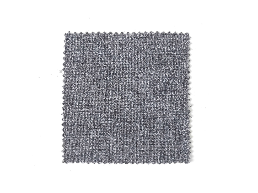 Double-Face Fabric: Grey Linen-Polyester Blend Front with Ivory Cotton Back 8090