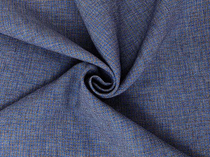 Linen Polyester Blend Gingham Check Fabric – Special Melange Effect, Pre-Washed 8107