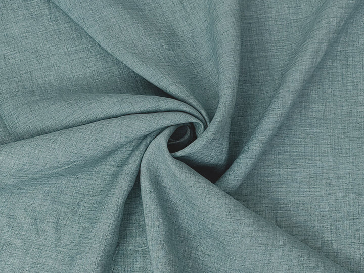 100% Linen Vintage Dyed Green Fabric – Lightweight, Soft Pre-Washed 3955