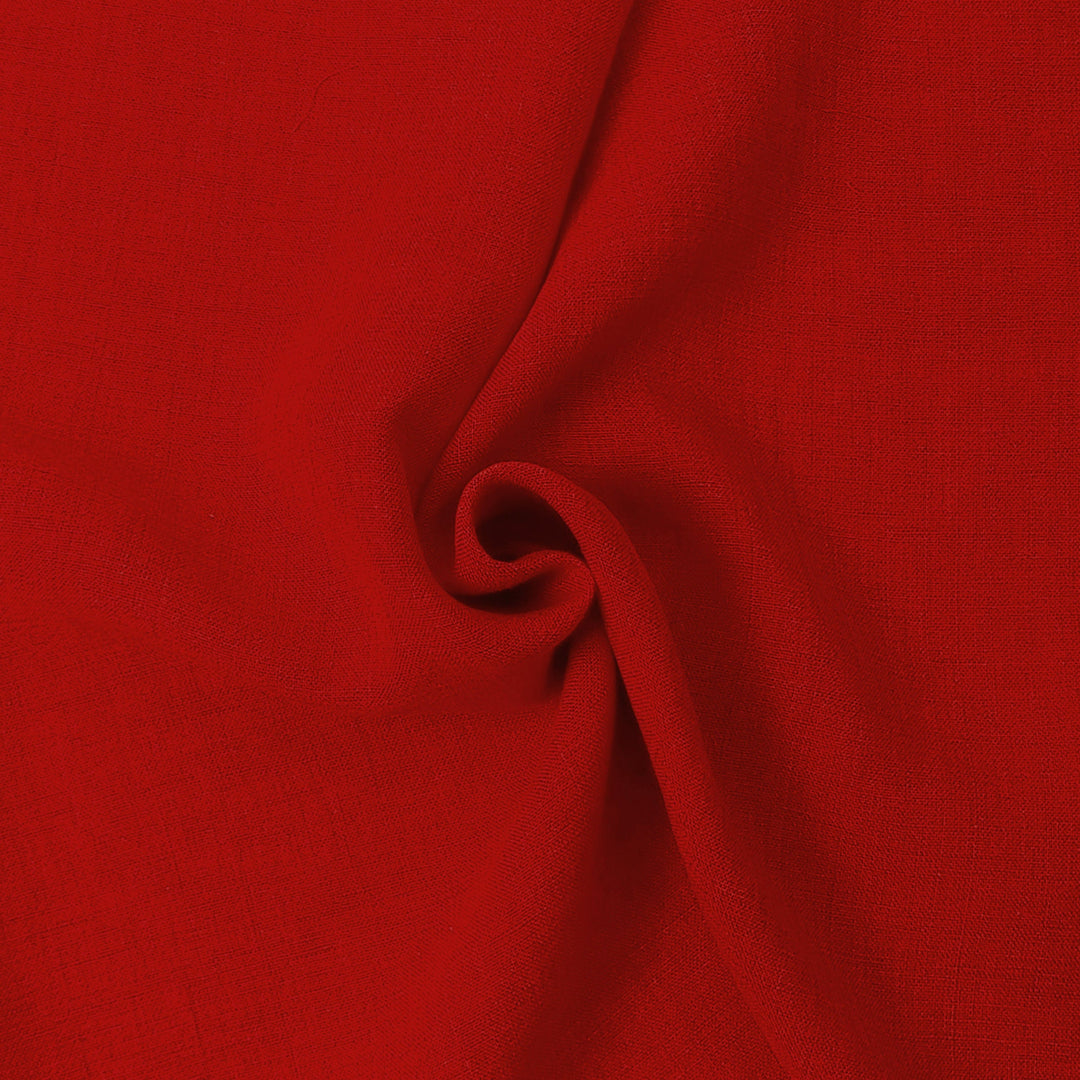 Delave Vintage Dyed 100% Linen Fabric – Medium to Heavyweight, Soft Finish  Red 7491