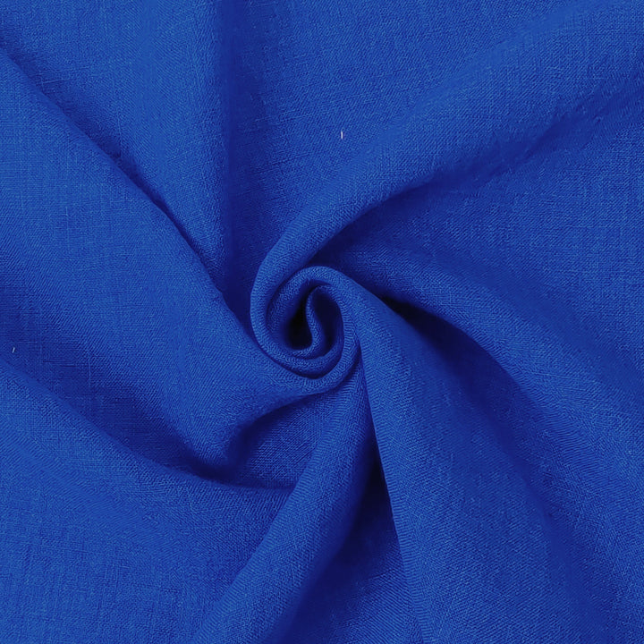 Delave Vintage Dyed 100% Linen Fabric – Medium to Heavyweight, Soft Finish  Blue(melange) 7054