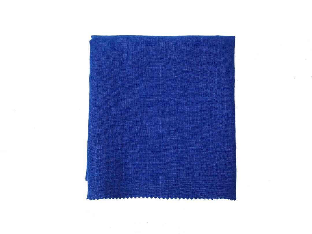 Delave Vintage Dyed 100% Linen Fabric – Medium to Heavyweight, Soft Finish  Blue(melange) 7054