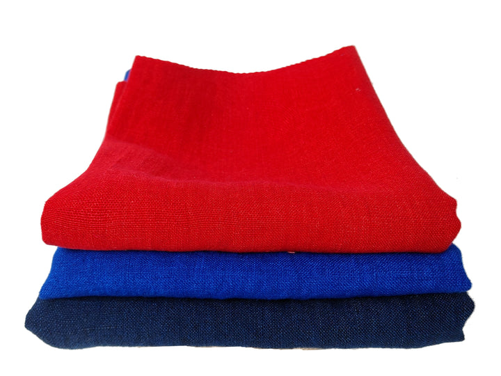 Delave Vintage Dyed 100% Linen Fabric – Medium to Heavyweight, Soft Finish  Blue(melange) 7054