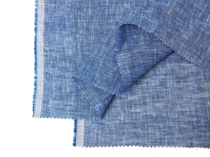 100% Linen Chambray Fabric – Soft Pre-Washed Lightweight 4918 4134 4135