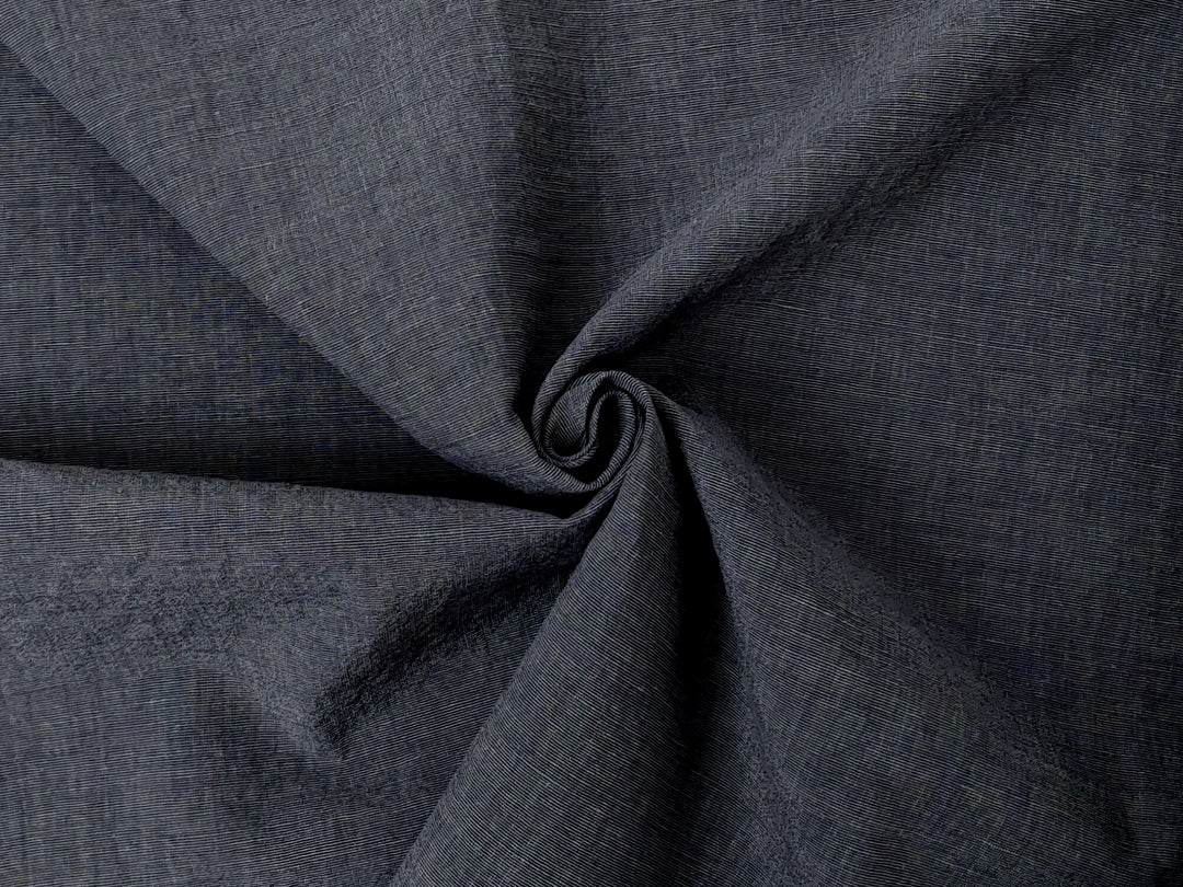 Dark Grey Subtle Chambray Linen Cotton Fabric – Soft & Pre-Washed 8111 8303