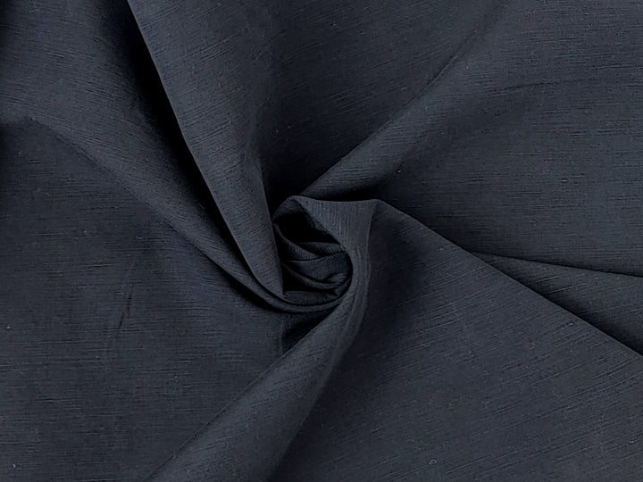 High-Density Linen-Cotton Fabric – Dark Navy, Enzyme Bio-Washed for Softness 2505