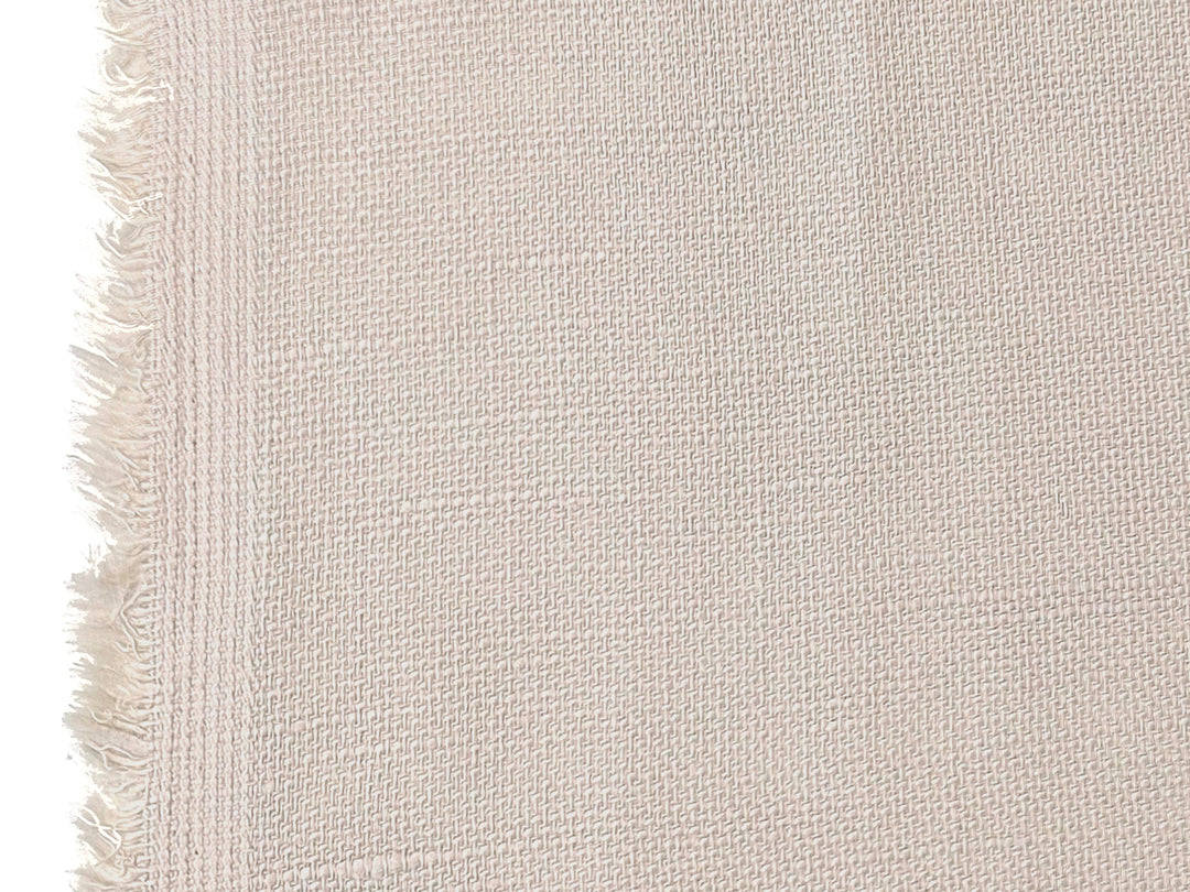 Linen Rayon Blend Fabric in Beige with Dobby Weave – Soft, Crisp, Medium Weight 1159