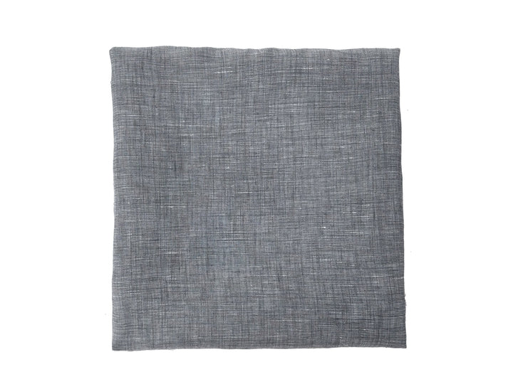 100% Linen Dot Chambray Fabric - Soft Blue & Grey, Fine 21s Yarn Gray 4611