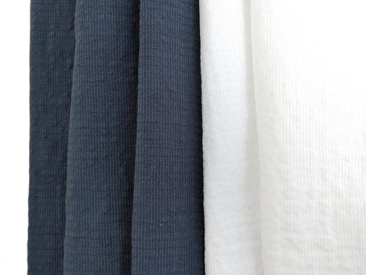 Linen Rayon Cotton Blend Fabric - Double Face, Subtle Wrinkle Effect, Pre-Washed Soft Feel 7230 7192